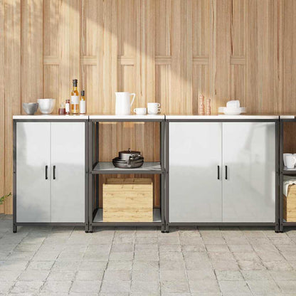 vidaXL Aufbewahrungsset für die Küche 3 pcs Silber Verzinkter Stahl