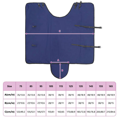 Pferdedecke Dunkelgrün und Schwarz 95 cm Polyester