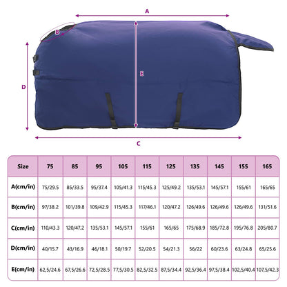 Pferdedecke Dunkelgrün und Schwarz 165 cm Polyester