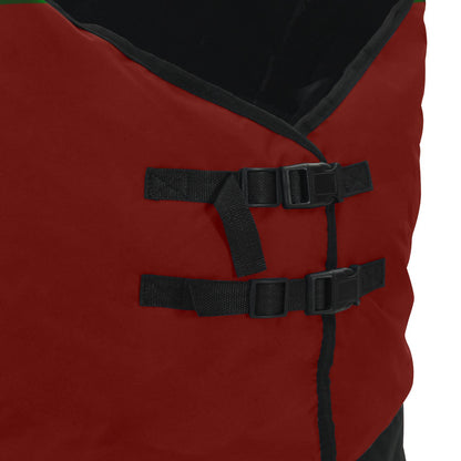 Pferdedecke Dunkelgrün und Schwarz 155 cm Polyester