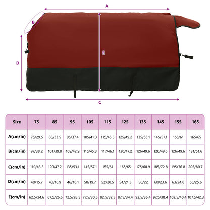 Pferdedecke Dunkelgrün und Schwarz 155 cm Polyester