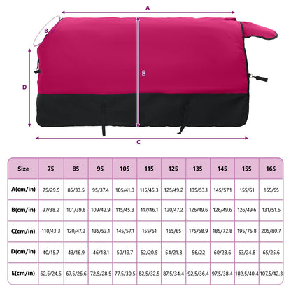 Pferdedecke Rosa und Schwarz 75 cm Polyester