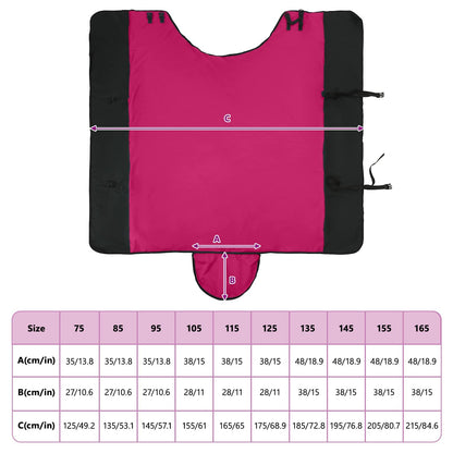 Pferdedecke Rosa und Schwarz 75 cm Polyester