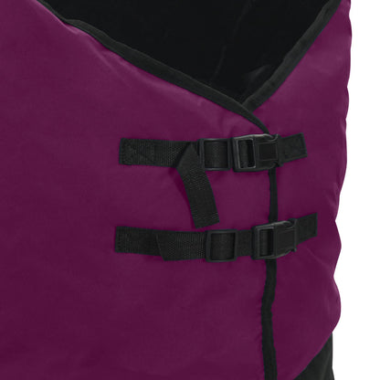 Pferdedecke Dunkelgrün und Schwarz 95 cm Polyester