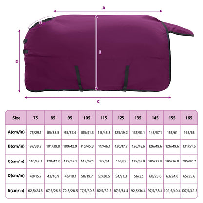 Pferdedecke Dunkelgrün und Schwarz 95 cm Polyester