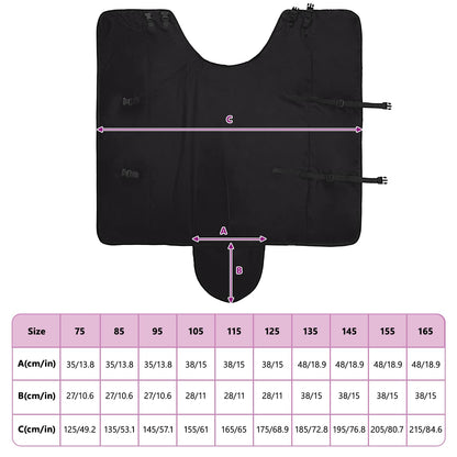 Pferdedecke Dunkelgrün und Schwarz 145 cm Polyester