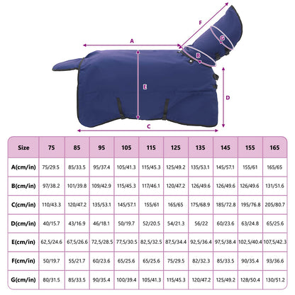 Pferdedecke Dunkelgrün und Schwarz 105 cm Polyester