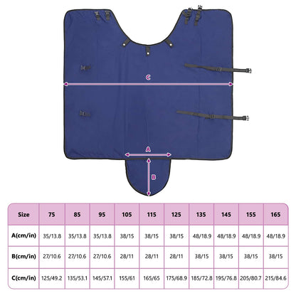 Pferdedecke Dunkelgrün und Schwarz 105 cm Polyester