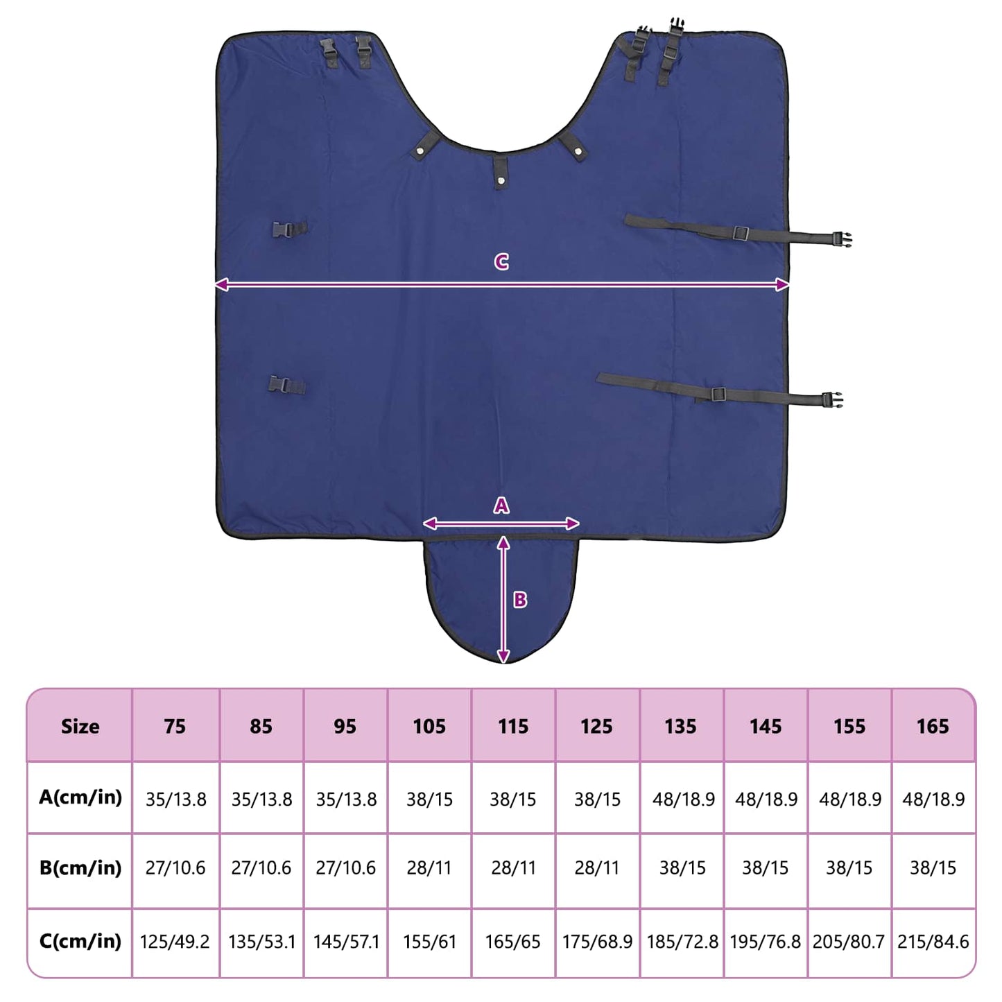 Pferdedecke Dunkelgrün und Schwarz 135 cm Polyester