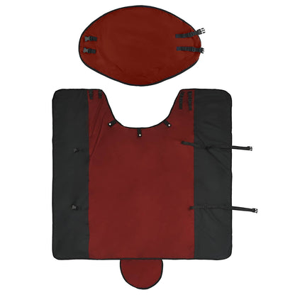 Pferdedecke Dunkelgrün und Schwarz 165 cm Polyester