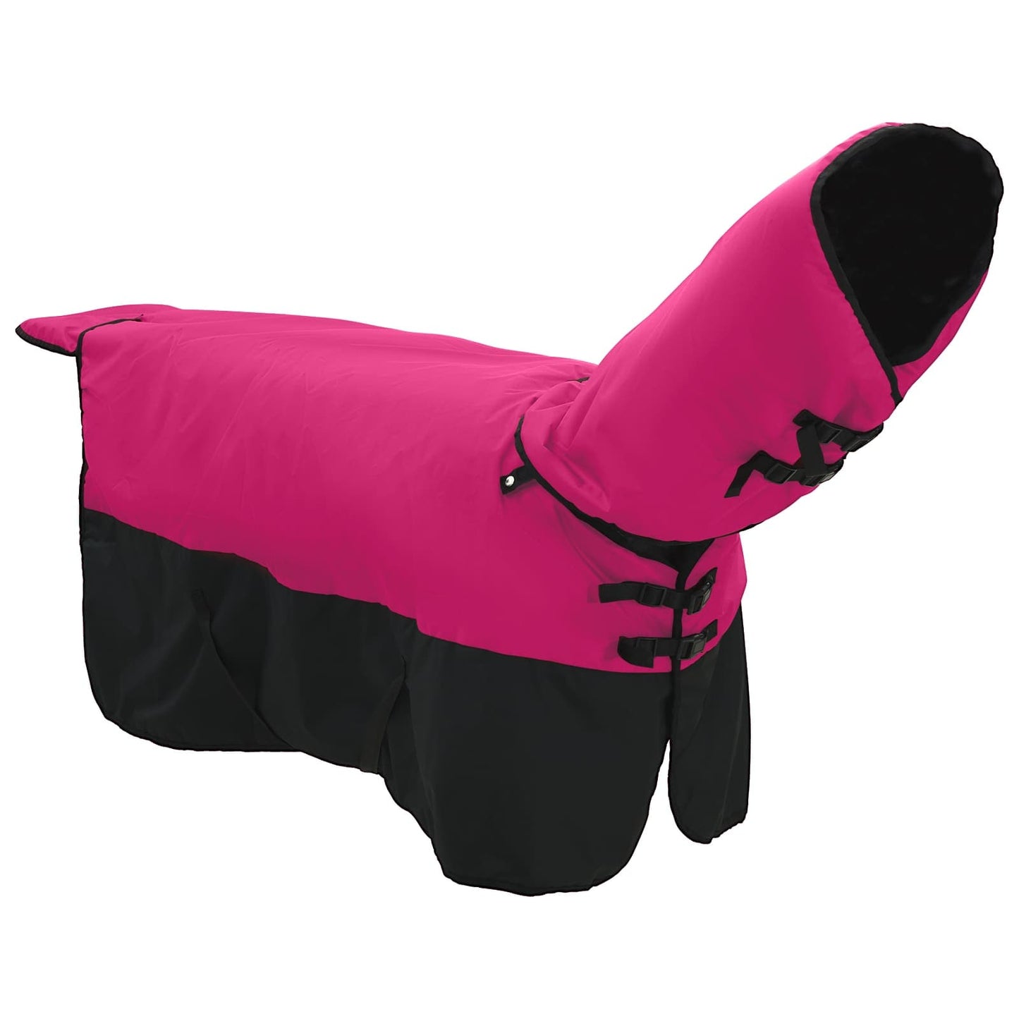 Pferdedecke Rosa und Schwarz 135 cm Polyester