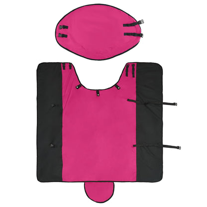 Pferdedecke Rosa und Schwarz 135 cm Polyester