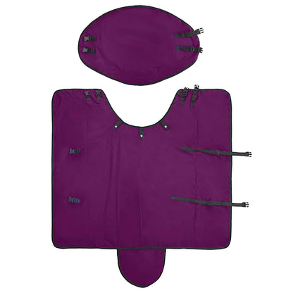 Pferdedecke Dunkelgrün und Schwarz 75 cm Polyester