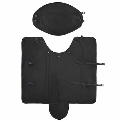 Pferdedecke Dunkelgrün und Schwarz 75 cm Polyester