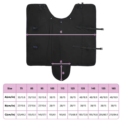 Pferdedecke Dunkelgrün und Schwarz 95 cm Polyester