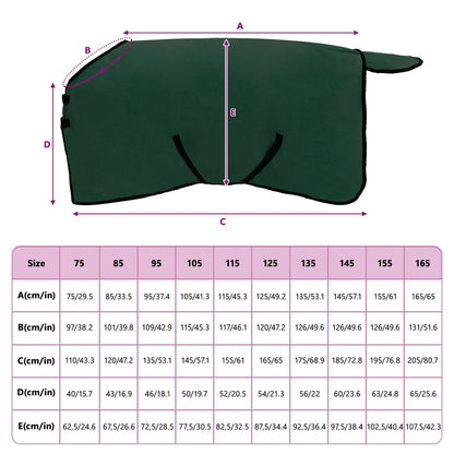 Pferdedecke Dunkelgrün Polyester