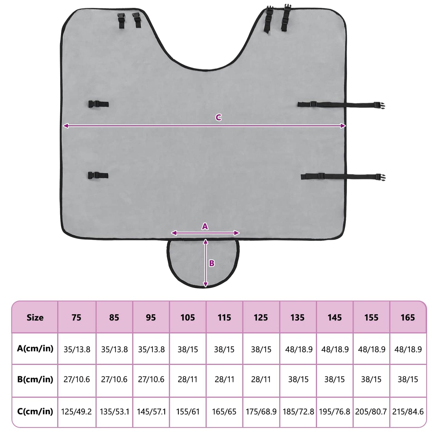 Pferdedecke Hellgrau und Rosa Polyester