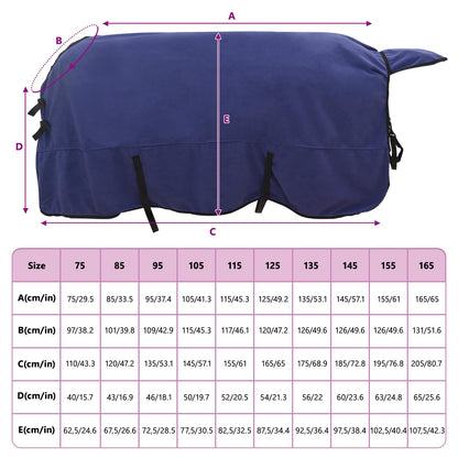 Pferdedecke Marineblau Polyester