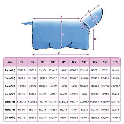 Pferdedecke Volles Aqua Polyester