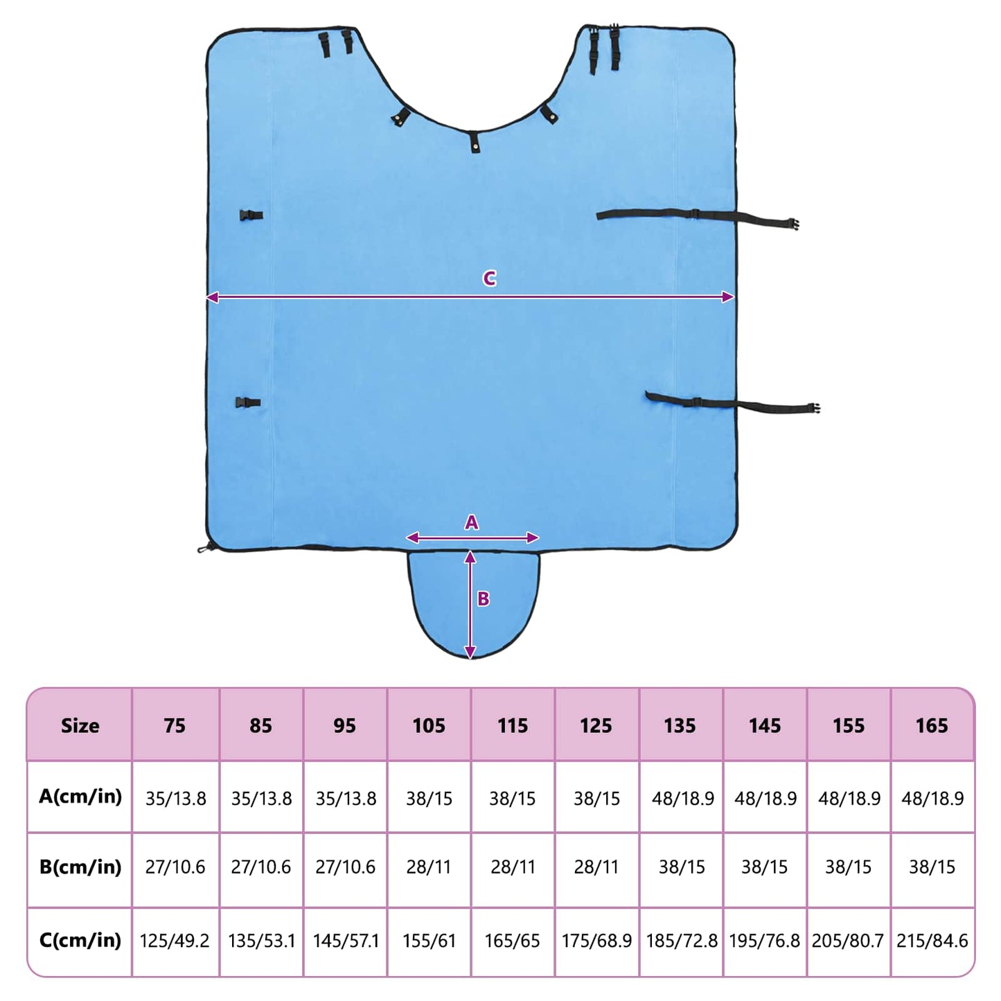 Pferdedecke Volles Aqua Polyester
