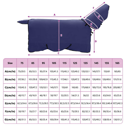Pferdedecke Marineblau Polyester