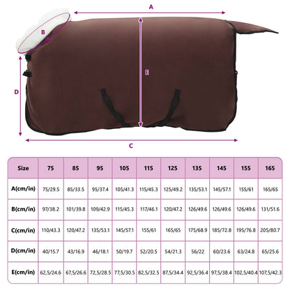 Pferdedecke Volles Dunkelbraun 115 cm Polarfleece