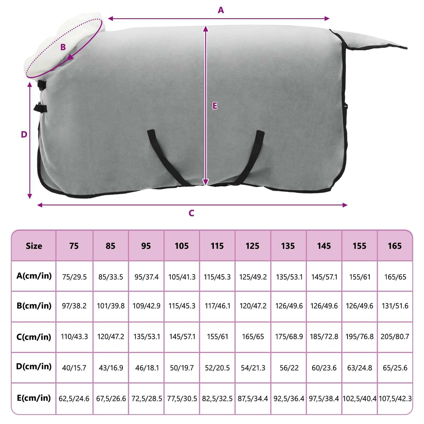 Pferdedecke Dunkelgrün 85 cm Polarfleece