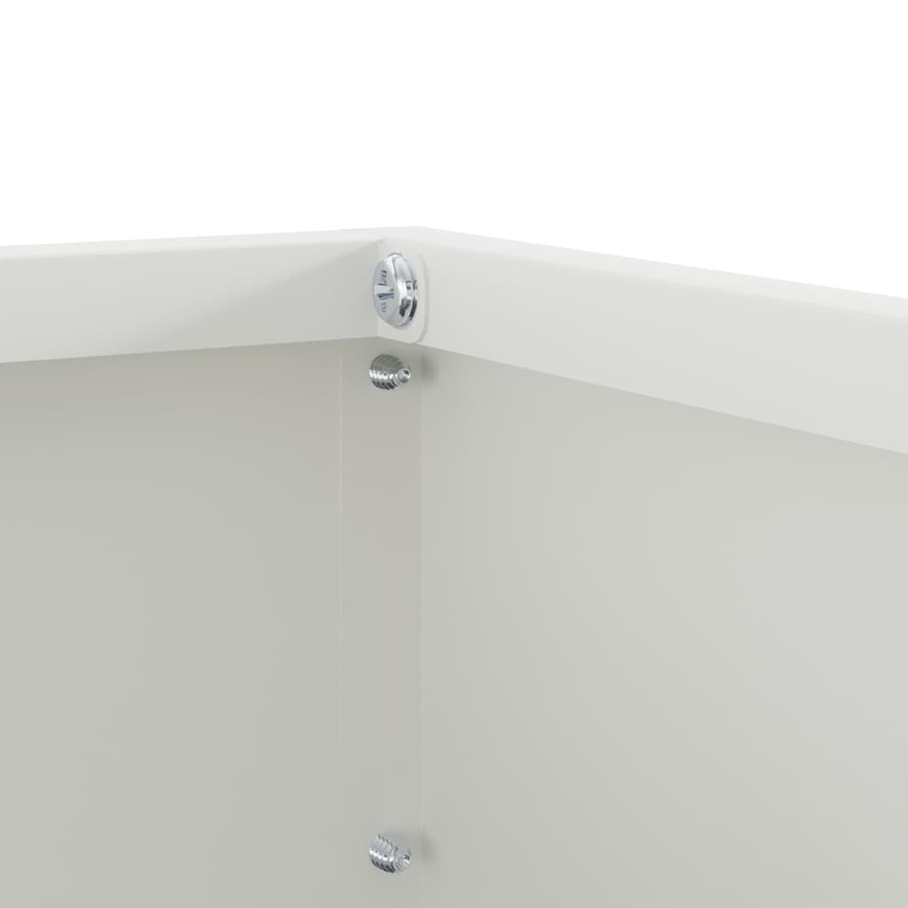 Raseneinfassung 6 pcs Weiß 40 x 40 x 13 cm Stahl