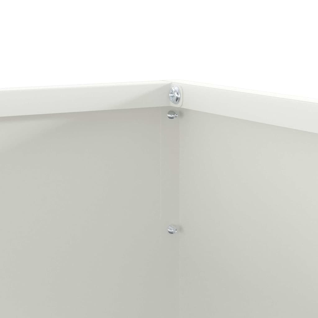 Raseneinfassung 6 pcs Weiß 50 x 50 x 13 cm Stahl