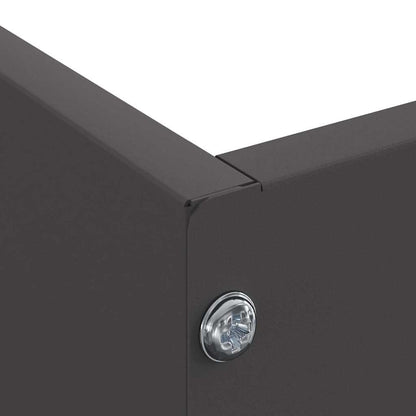 Raseneinfassung 6 pcs Schwarz 60 x 60 x 13 cm Stahl