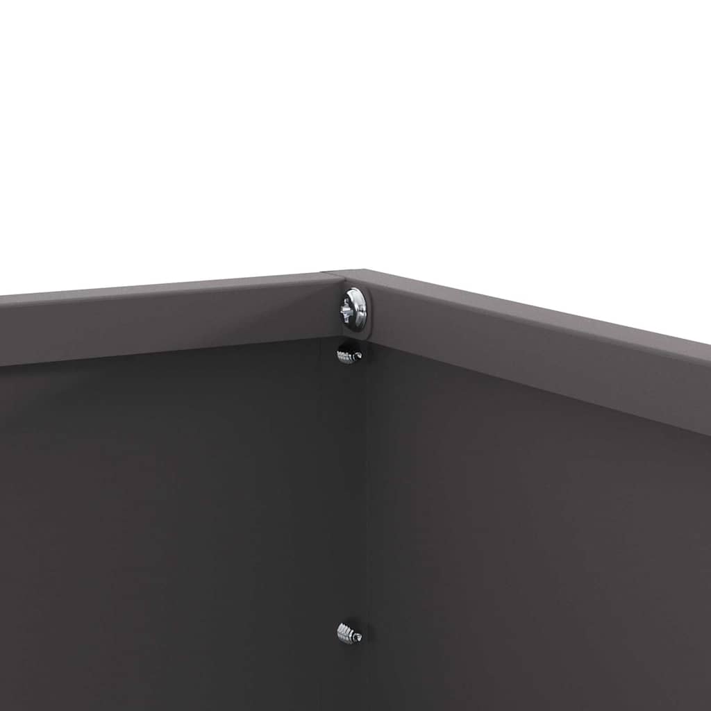 Raseneinfassung 6 pcs Schwarz 60 x 60 x 13 cm Stahl