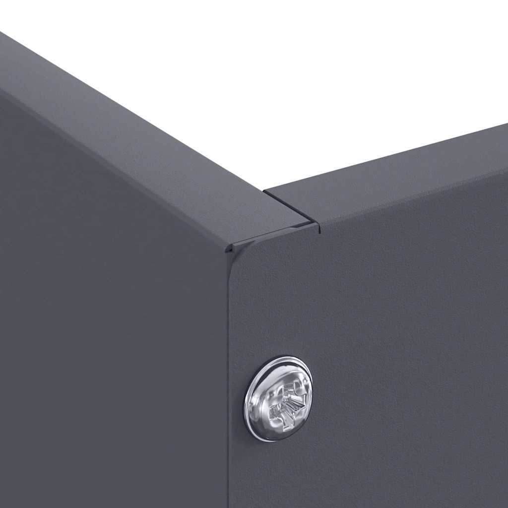 Raseneinfassung Anthrazit 60 x 60 x 13 cm Stahl