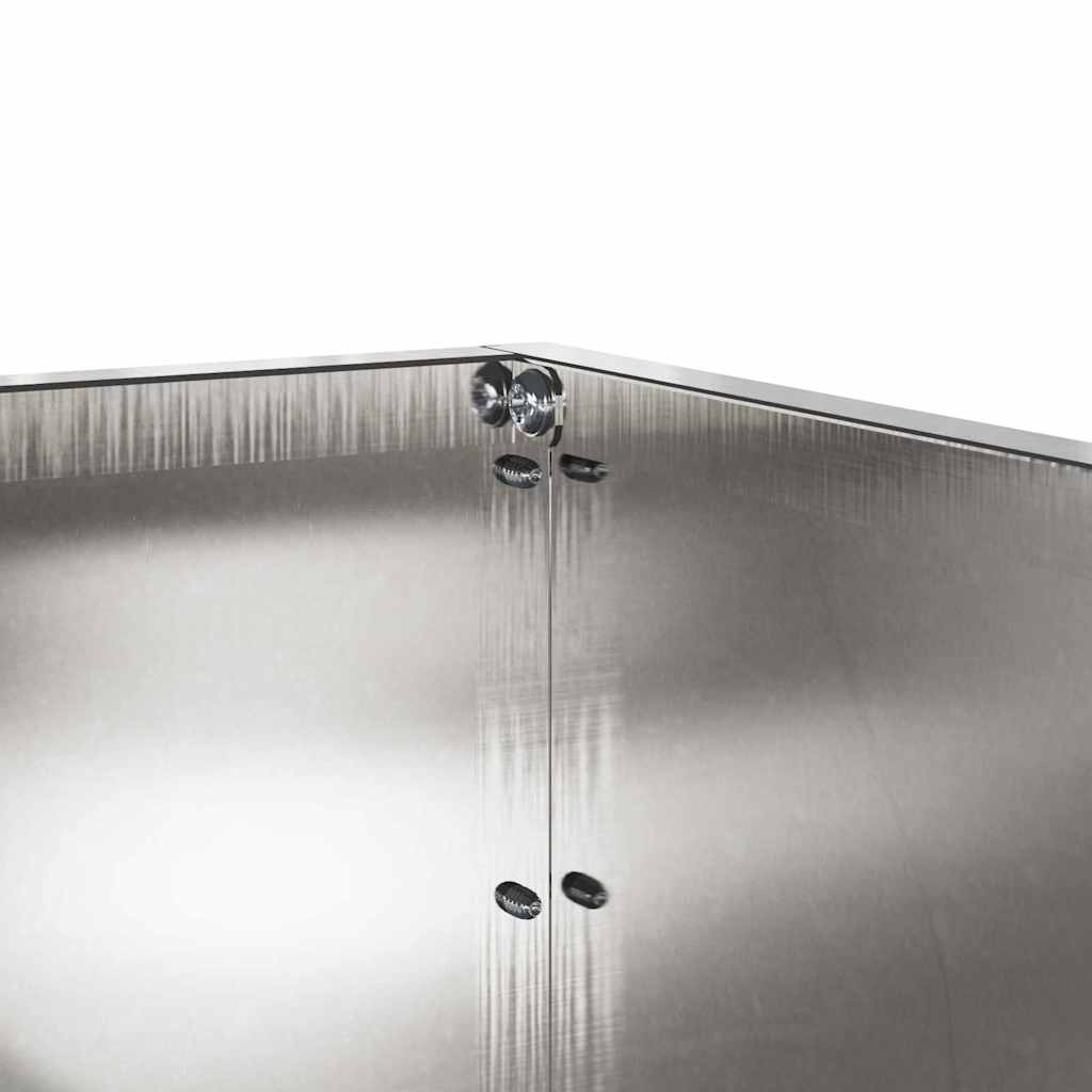 Raseneinfassung Silber 60 x 60 x 13 cm Edelstahl