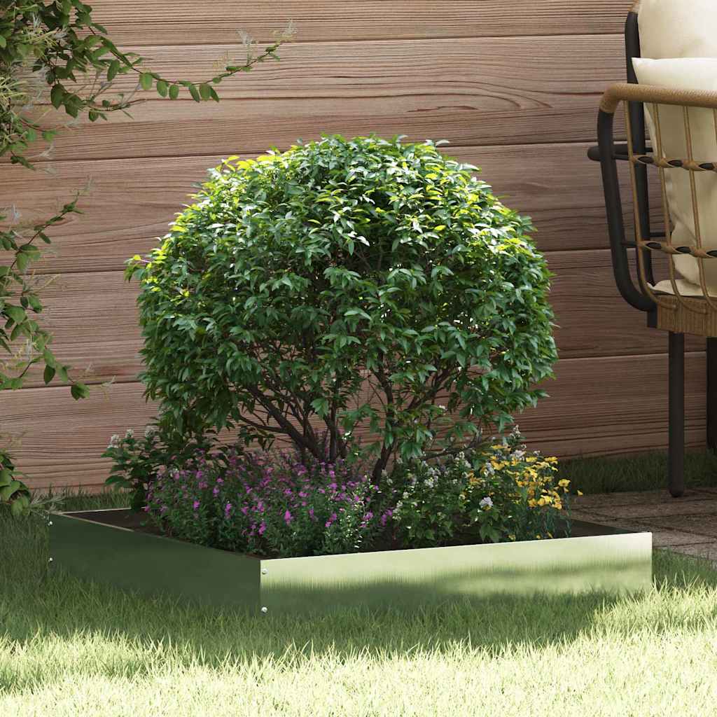 Raseneinfassung Silber 60 x 60 x 13 cm Edelstahl