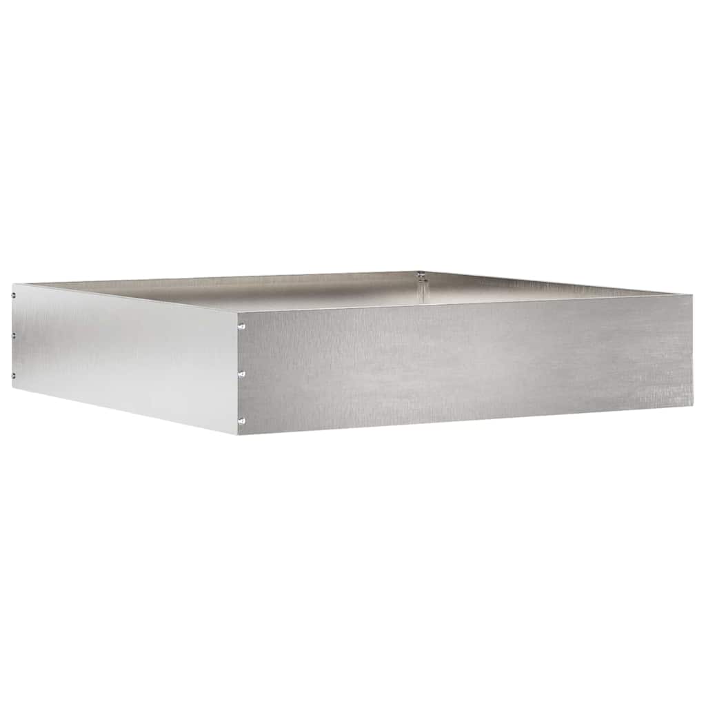 Raseneinfassung Silber 60 x 60 x 13 cm Edelstahl