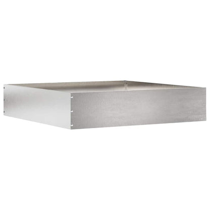 Raseneinfassung Silber 60 x 60 x 13 cm Edelstahl