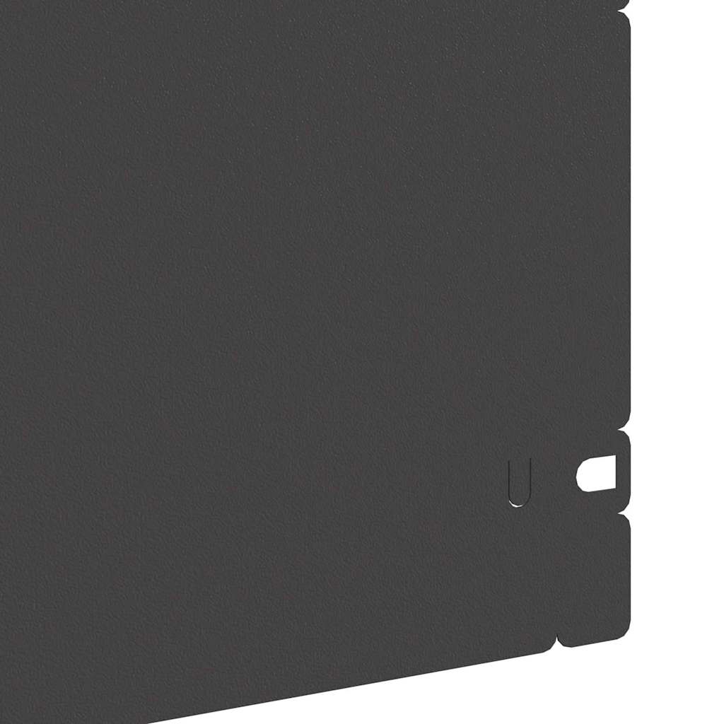 Rasenkanten 20 pcs Schwarz 103 x 0,05 x 22 cm Stahl