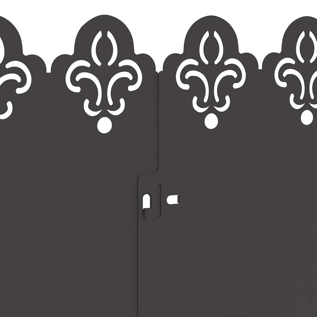 Rasenkanten 20 pcs Schwarz 103 x 0,05 x 22 cm Stahl