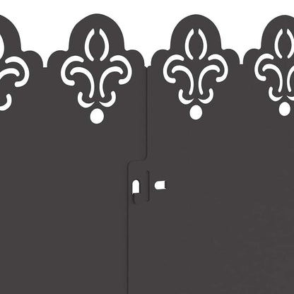 Rasenkanten 20 pcs Schwarz 103 x 0,05 x 22 cm Stahl