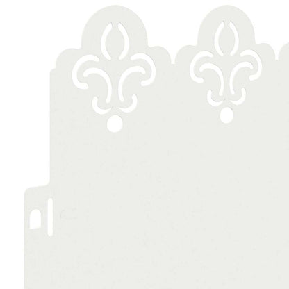 Rasenkanten 30 pcs Weiß 103 x 0,05 x 22 cm Stahl