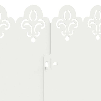 Rasenkanten 30 pcs Weiß 103 x 0,05 x 22 cm Stahl