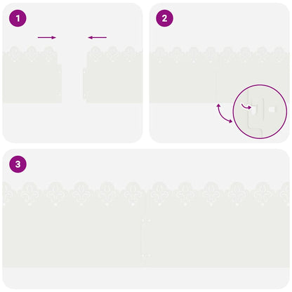 Rasenkanten 30 pcs Weiß 103 x 0,05 x 22 cm Stahl
