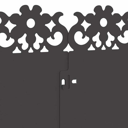 Rasenkanten 10 pcs Schwarz 103 x 0,05 x 22 cm Stahl