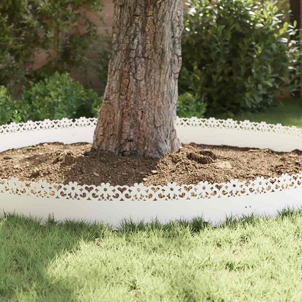 Rasenkanten 30 pcs Weiß 103 x 0,05 x 22 cm Stahl