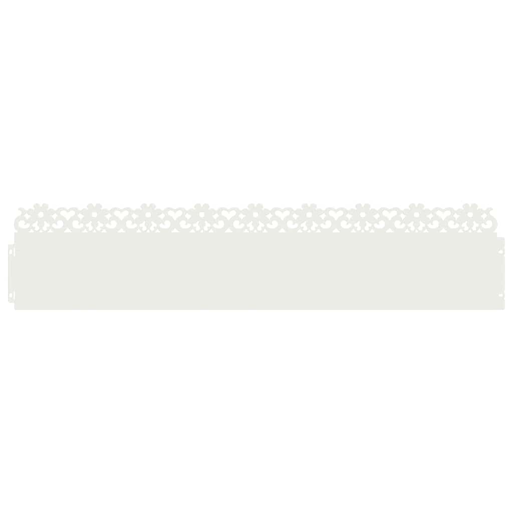 Rasenkanten 30 pcs Weiß 103 x 0,05 x 22 cm Stahl