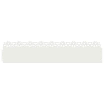 Rasenkanten 30 pcs Weiß 103 x 0,05 x 22 cm Stahl