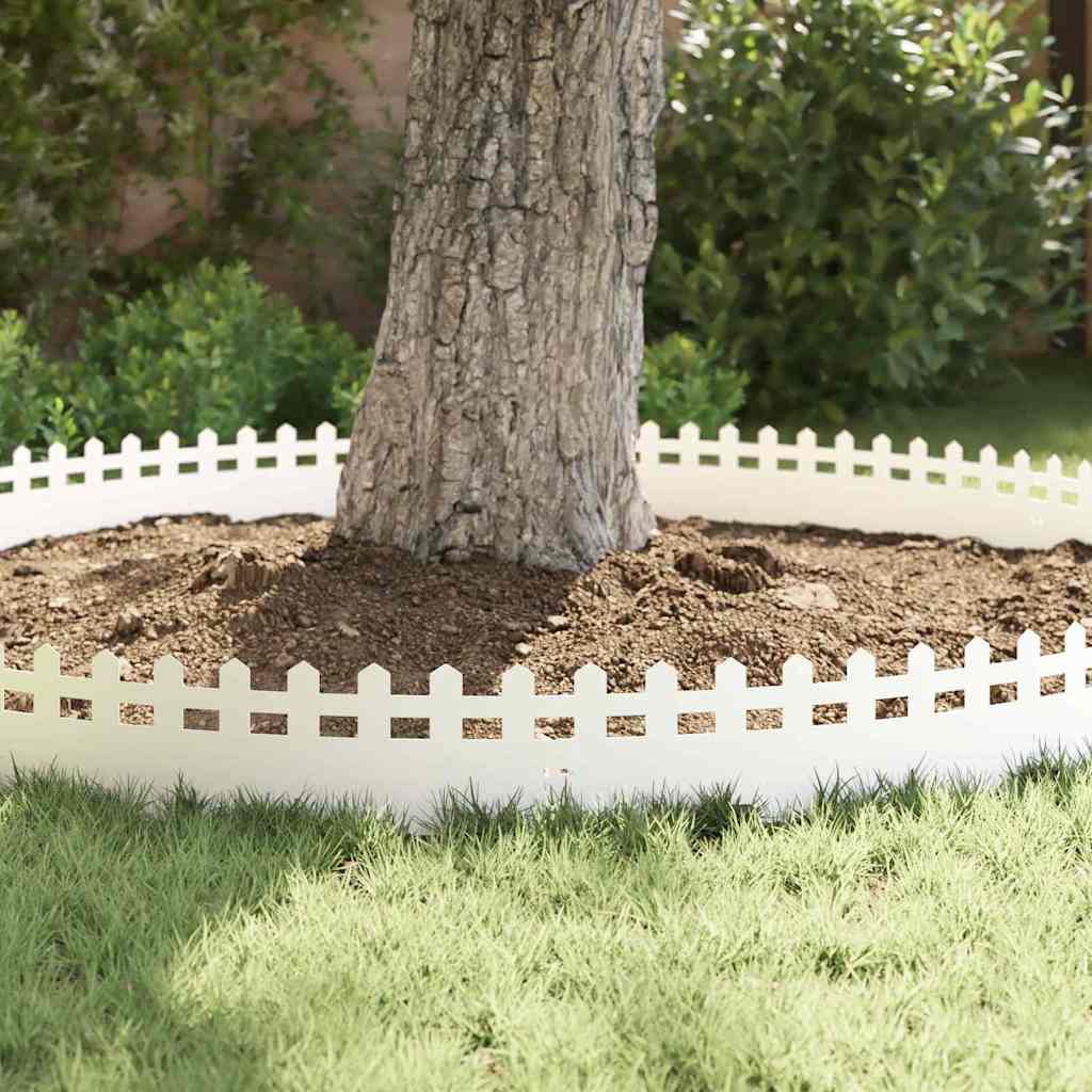 Rasenkanten 20 pcs Weiß 103 x 0,05 x 22 cm Stahl