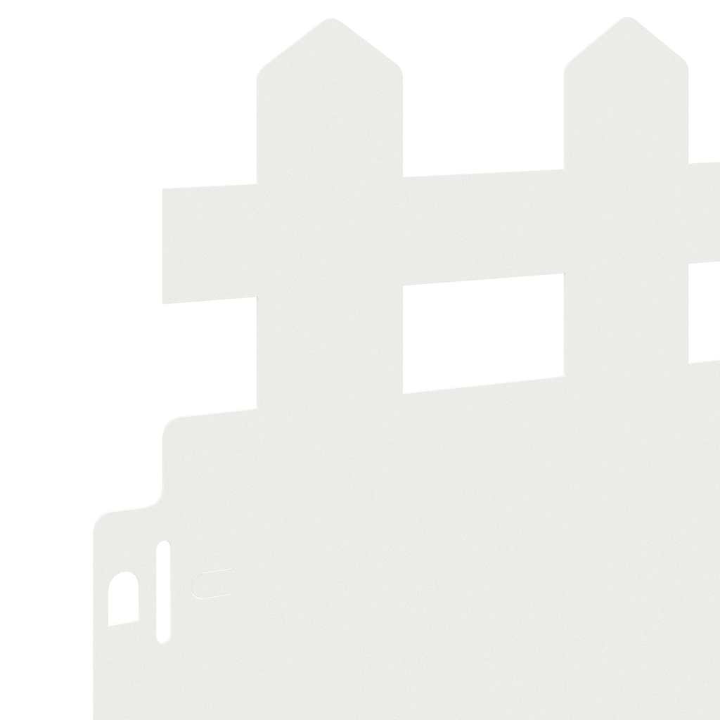 Rasenkanten 30 pcs Weiß 103 x 0,05 x 22 cm Stahl