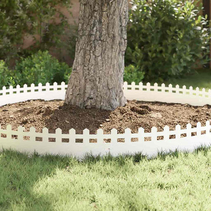 Rasenkanten 30 pcs Weiß 103 x 0,05 x 22 cm Stahl