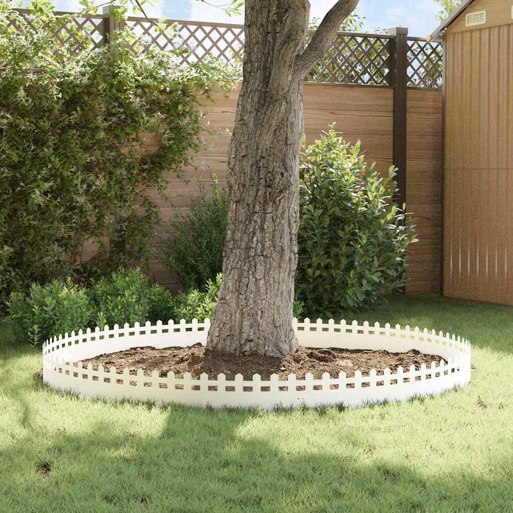 Rasenkanten 30 pcs Weiß 103 x 0,05 x 22 cm Stahl